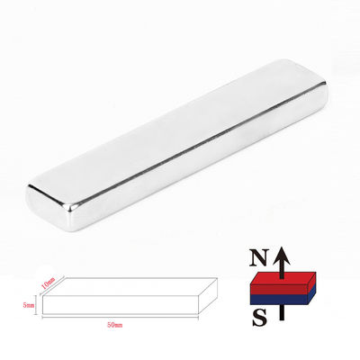 니켈 코팅 F50x10x5mm N48 산업용 중량 희토류 네오디미움 막 자석