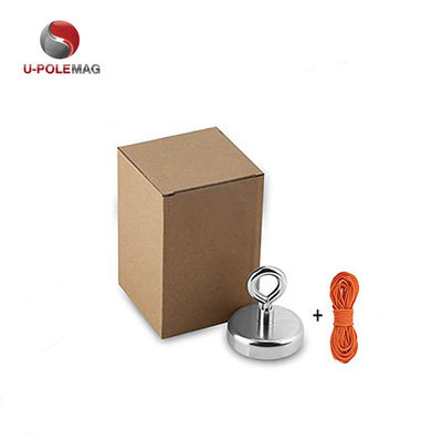 높은 자기력 NdFeB 낚시 자석 D80x19mm-M10 영구 자기장