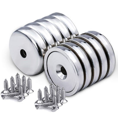 생산 유도 시간 약 25-30 일 D32x8mm 반 침몰 구멍과 함께 네오디륨 자기 컵