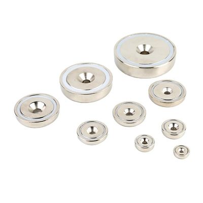 강한 NdFeB 희토류 반 침몰 네오디미움 컵 냄비 자석 ± 0.01mm 관용