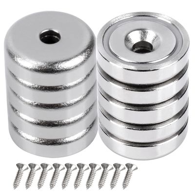 D20 MM 20lbs NdFeB Pot Magnet with Countersunk Hole 총 높이 H 7.2 mm 구멍 d1 4.5 mm