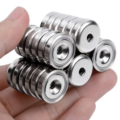 D20 MM 20lbs NdFeB Pot Magnet with Countersunk Hole 총 높이 H 7.2 mm 구멍 d1 4.5 mm