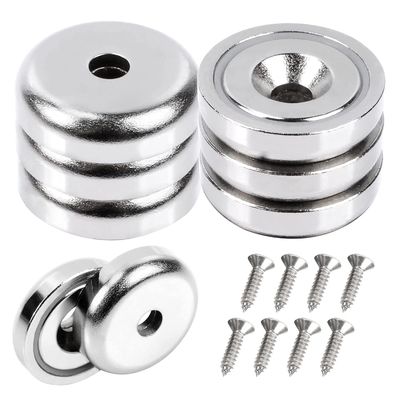 슈퍼 파워 25mm 컵 마그네트 Countersunk 구멍 강도 약 19kg 구멍 d1 5.5mm