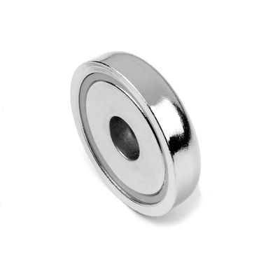 32mm Neodymium Pot Magnet Countersunk Hole 32kg 당기는 용량 1.26인치 지름