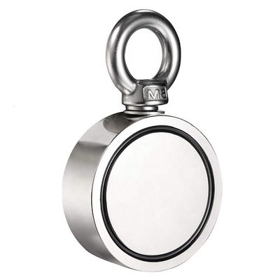 강력한 쌍면력 N52 낚시 자석 1000파운드 당기 힘과 75mm 지름