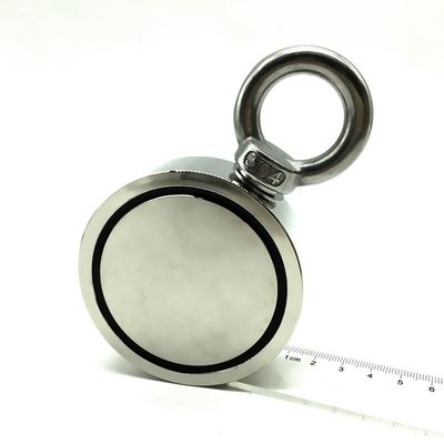 밀도 네오디엄 낚시 자석 M8 눈 볼트와 80KG 당기는 힘 48mm 지름