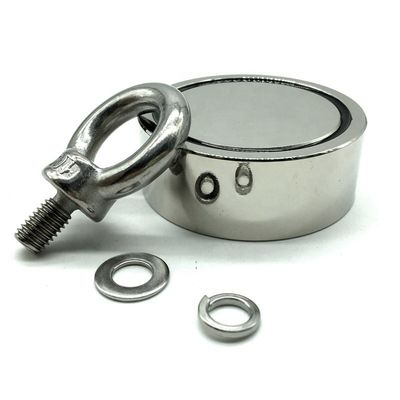 밀도 네오디엄 낚시 자석 M8 눈 볼트와 80KG 당기는 힘 48mm 지름