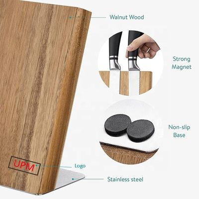 아카시아 나무 자기 칼 조직기 칼 가위 보편 블록 235x110x35mm