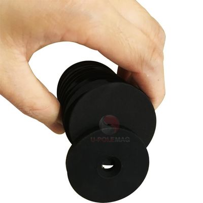 장착하기 쉬운 D43 D66 D88mm 고무 코팅 된 POT 장착 자석