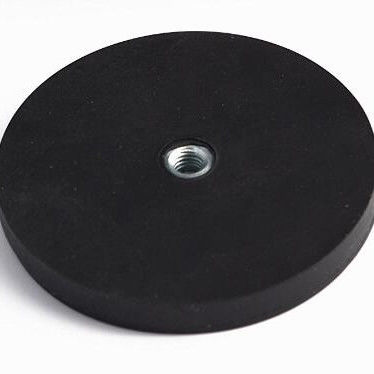고무 코팅 냄비 자석 네오디륨 고무 자석 D36 * 6mm-M6 영구 강력한 펀싱