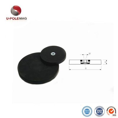 고무 코팅 냄비 자석 네오디륨 고무 자석 D36 * 6mm-M6 영구 강력한 펀싱