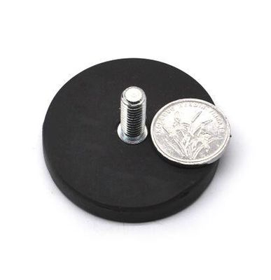 D66mm 20kg의 힘과 내구적인 고무 코팅을 가진 고무화된 네오디륨 냄비 자석