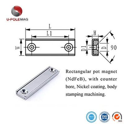 65 파운드 보유력 Ndfeb 산업 자석 정밀 시스템 /- 0.05mm 등급 NdFeB