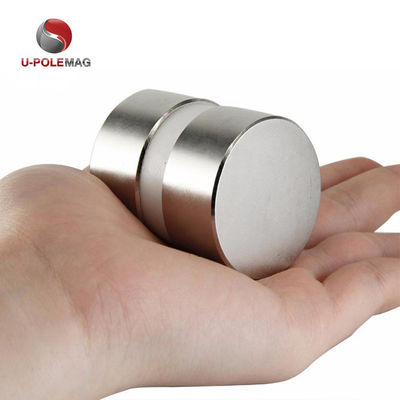 190g 무게 N52 은 디스크 자석 네오디미움 D40x20mm 축 자석 방향