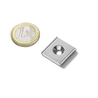 NdFeb 블록 마그네트 스틸 채널 POT 1 Countersunk 구멍 산업 처리