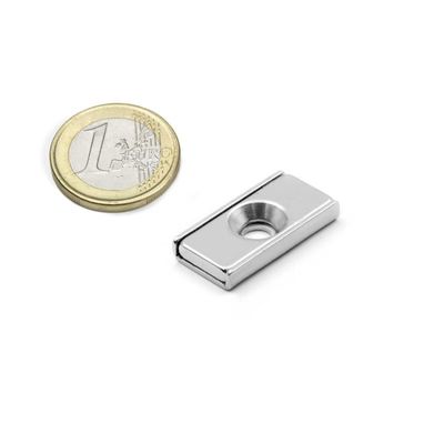 NdFeb 블록 마그네트 스틸 채널 POT 1 Countersunk 구멍 산업 처리