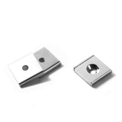NdFeb 블록 마그네트 스틸 채널 POT 1 Countersunk 구멍 산업 처리