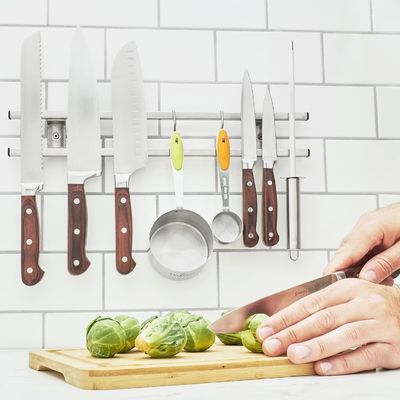 현대 요리실 블록 튜브 스테인리스 스틸 마그네틱 칼 홀더