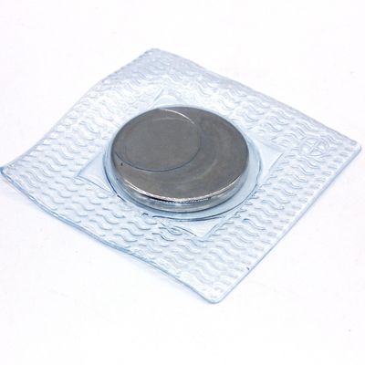 강철 자석 PVC 물질 자석 버튼 N52 강력한 둥근 희토류 네오디움 자석