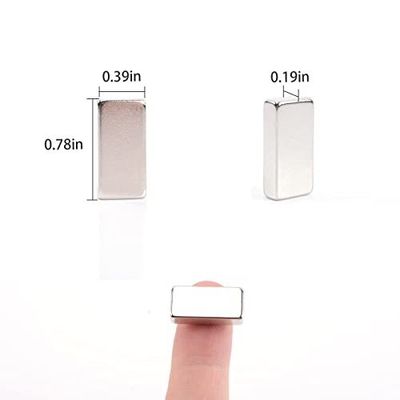 맞춤형 강한 블록 네오디미엄 자석 20mm X 10mm X 2mm 자석 용도 ± 1%