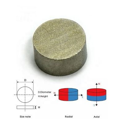 센서 시스템 SmCo 디스크 자석 허용률 ±10% 밀도 7.3-7.5g/cm3 고온