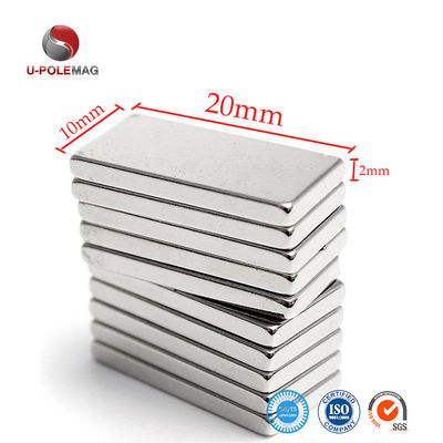 고 정밀 N52 20x10x5mm 영구 네오디?? 블록 자석 절단 허용 ± 0.01mm