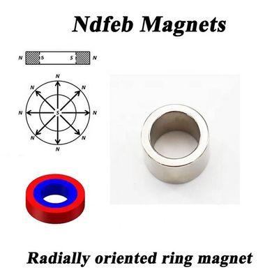 맞춤형 N40 유니 폴 방사선 지향 반지 파이프 네오디미엄 자석 ± 0.05mm 허용